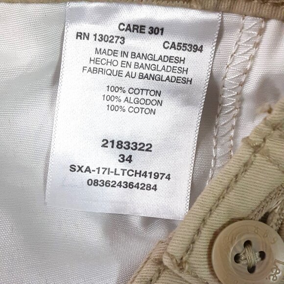 Lee Men's Cargo Shorts Size 34, Brown, Inseam 11", Front Rise 12", Easy Care - Picture 9 of 10